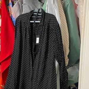 Rag & Bone Black and White Polka Dot Top